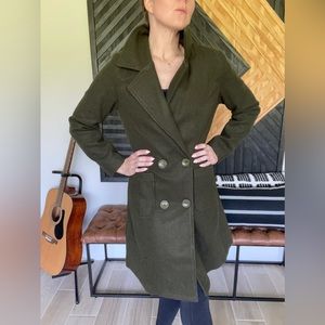 Peacoat, dark green, small, knee length